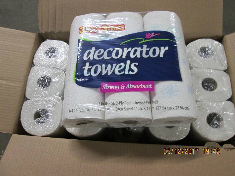 30 Rolls of Decorator roll towels...