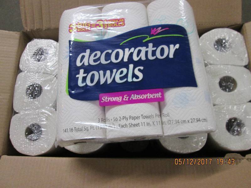 30 Rolls of Decorator roll towels...