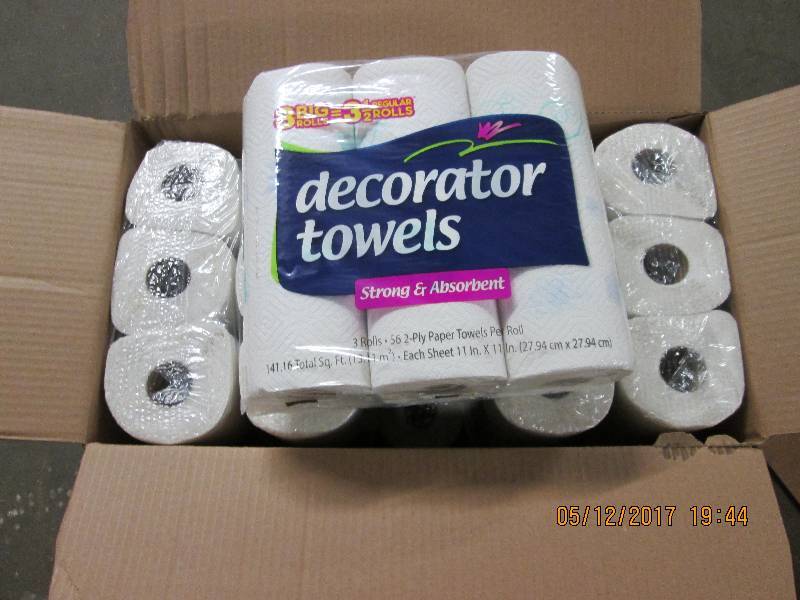 30 Rolls of Decorator roll towels...