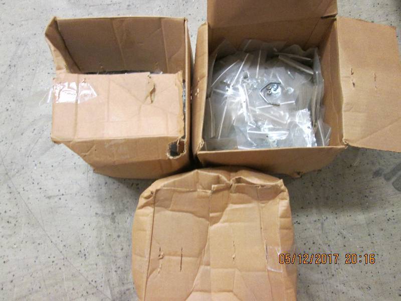 3 boxes of claps, washers and bolts...