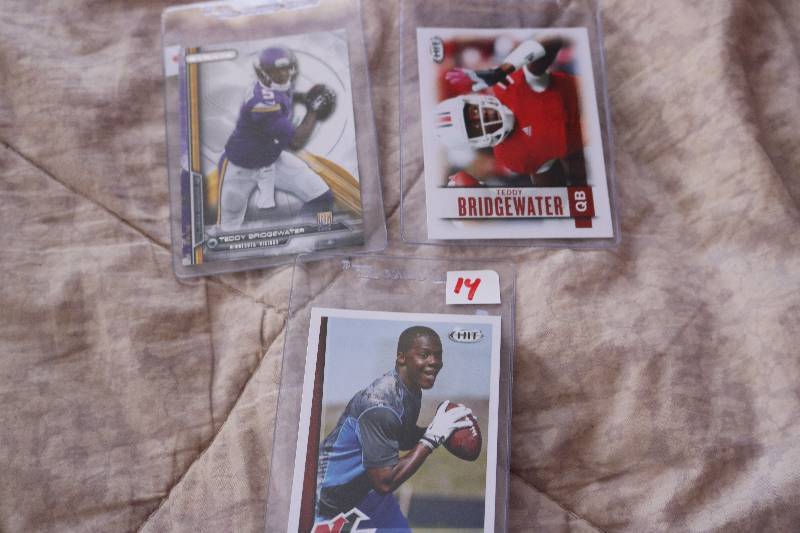 3 Teddy Bridgewater rookie cards...