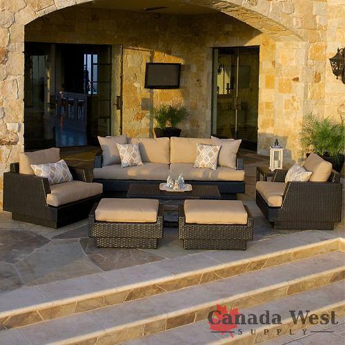 lot 25 image: NEW MOONLIGHT 7 PCS OUTDOOR FURNITURE SET BEIGE SPT7PCSFS