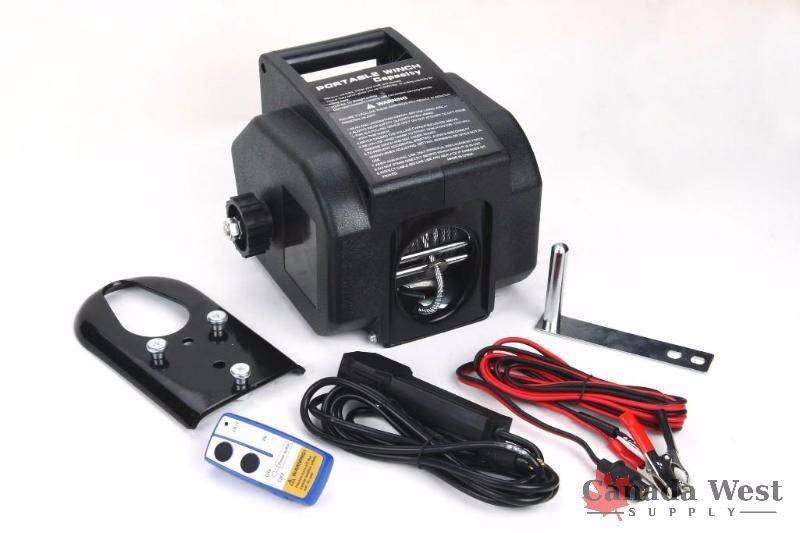 lot 49 image: LOT (2) 3500 LBS PORTABLE WINCH WIRELESS ELXB3500