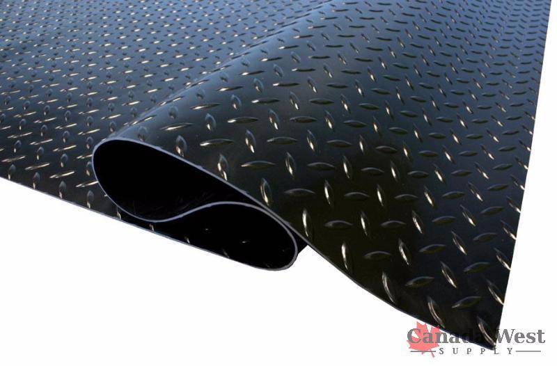 lot 58 image: LOT (2) 5FT X 50FT DIAMOND RUBBER FLOORING DRF550