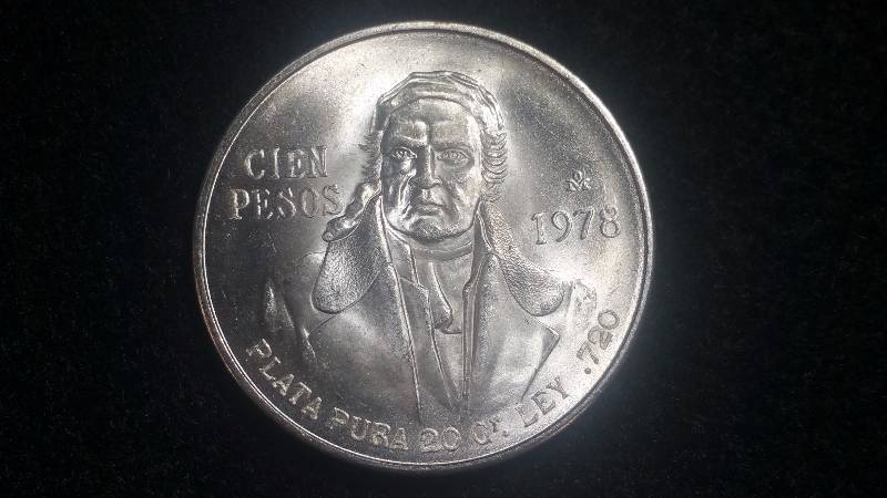 1978 Cien Silver Pesos