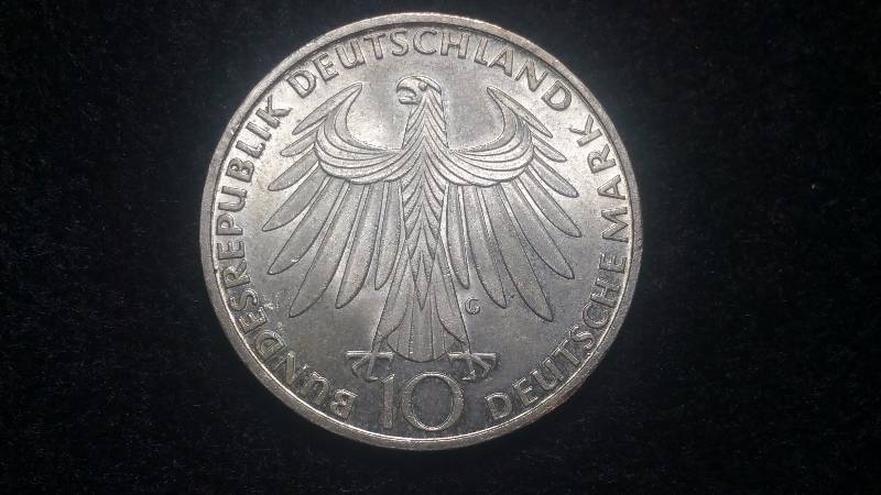 1972 Silver Munic Summer Games German 10 Mark