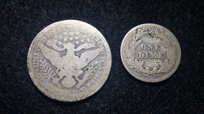 Barber Silver Quarter & Dime