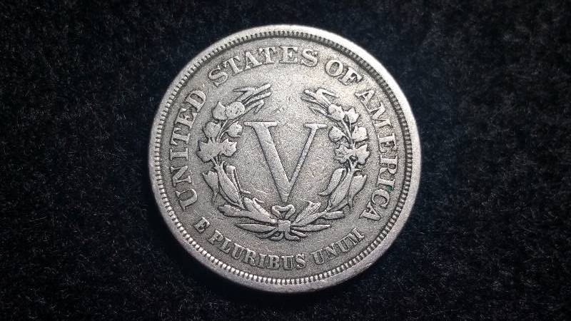 1883 Libery V Nickel No Cents