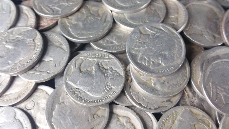 Group of 100 Buffalo Nickels