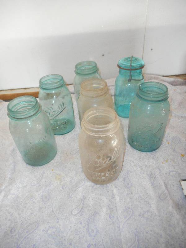 ANTIQUE BALL AND KERR JARS