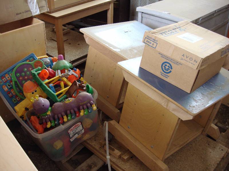 Desks and toys