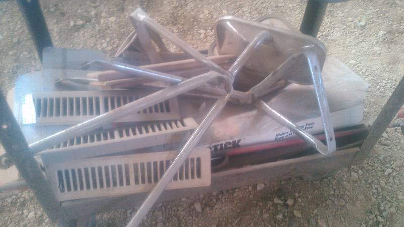 Contents of bottom shelf of cart