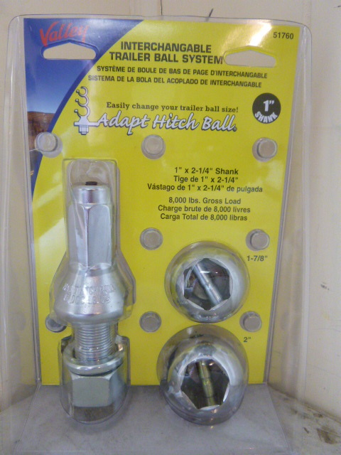 Valley Interchangeable Trailer Ball System