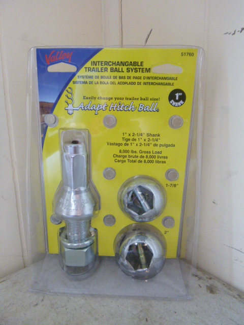 Valley Interchangeable Trailer Ball System