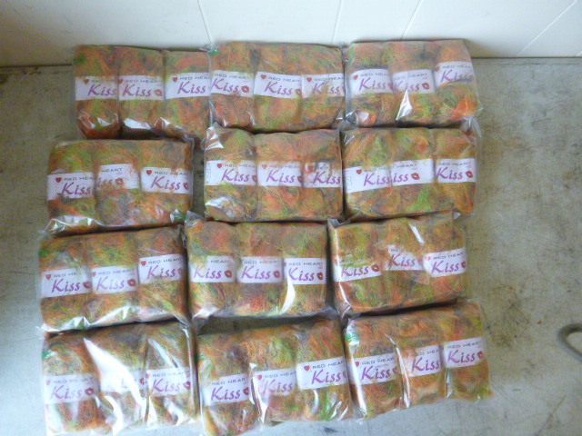 12 Packs of Red Heard Kiss Yarn