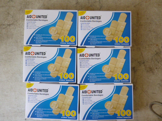 6 Boxes of Aid United Bandages