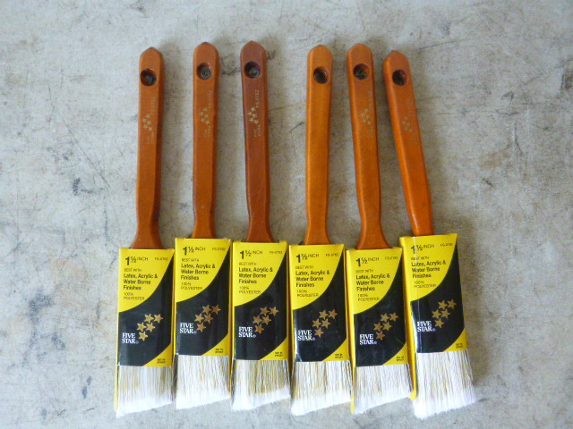 6 Five Star Paint Brushes