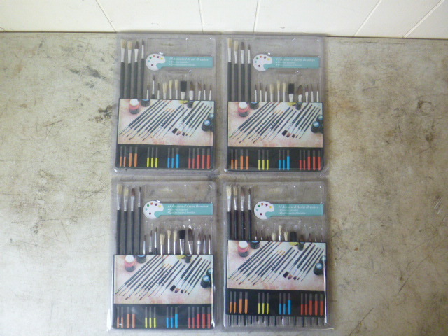 4 Packs of Assorted Artist Brushes