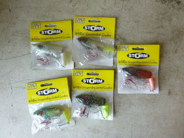 5 Storm Wildeye Suspending Jointed Croaker Lures, Northstar Kimball May  Consignments #2