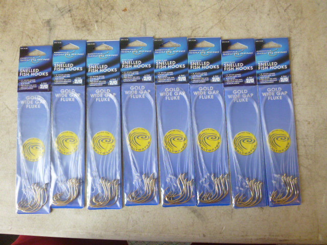 8 Packs of South Bend Snelled Fish Hooks