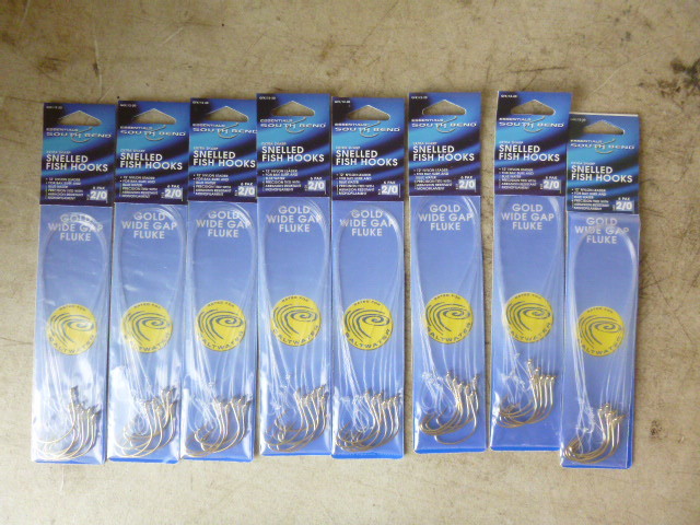 8 Packs of South Bend Snelled Fish Hooks
