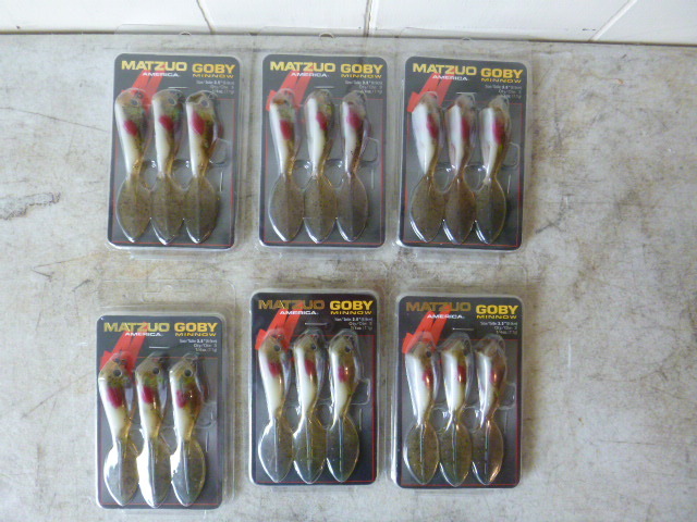 6 Packs of Matzuo Goby Minnows