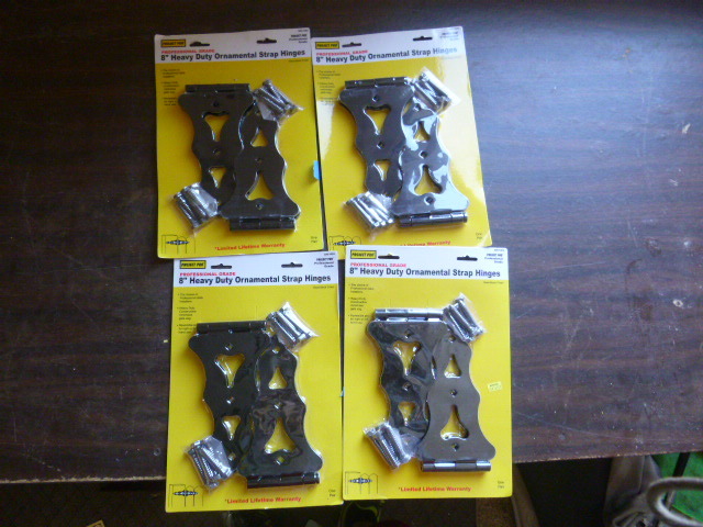 4 Heavy Duty Ornamental Strap Hinges