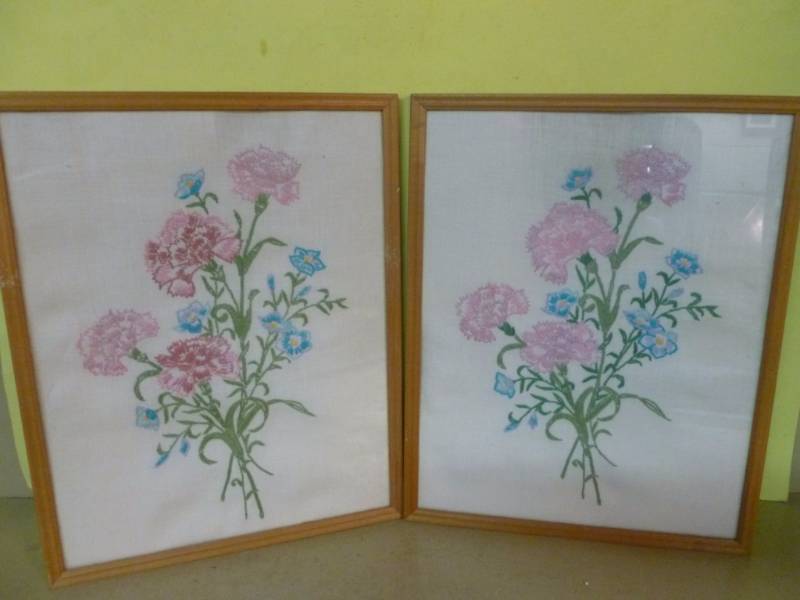 lot 156 image: Vintage Needlepoint Pictures