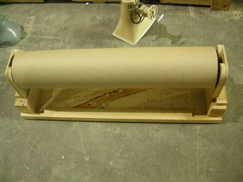 lot 88 image: 36 Brown Paper Roll and Custom Roller