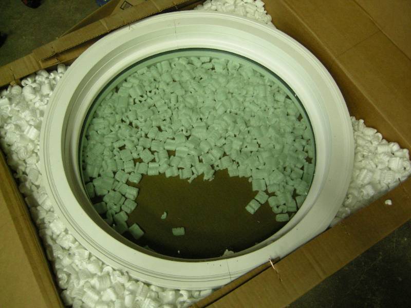 lot 155 image: New Full Round Solid Vinyl Window