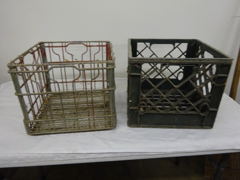 lot 34 image: 2 milk crates