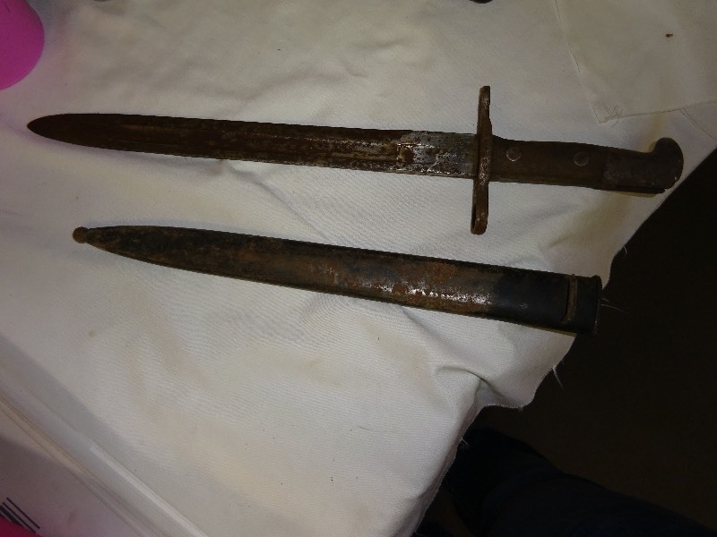 lot 44 image: Wooden handle sword