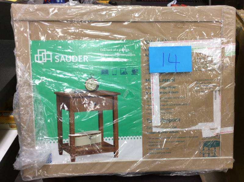 lot 14 image: Sauder Edge Water End Table in Auburn Cherry