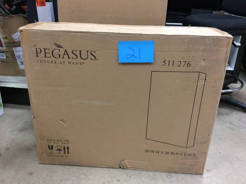 lot 21 image: Pegasus SP4581 26-Inch by 20-Inch Surface or Recessed Mount Beveled Mirror Medic
