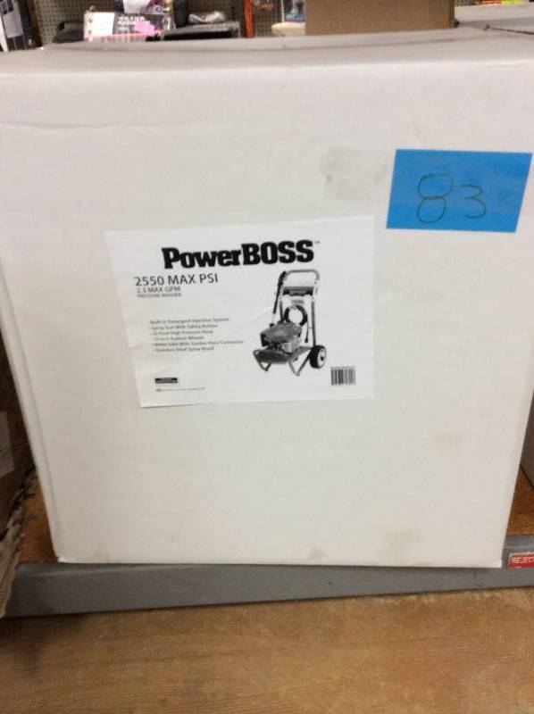 lot 83 image: PowerBoss 2550 MAX PSI 2,3 max GPM Preassure Washer