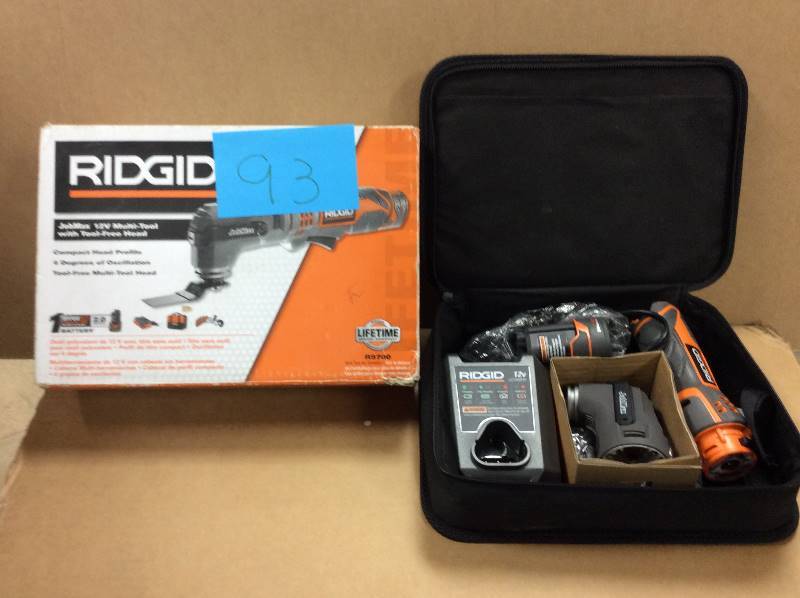 lot 93 image: Ridgid JobMax 12-Volt Multi-Tool with Tool Free Head