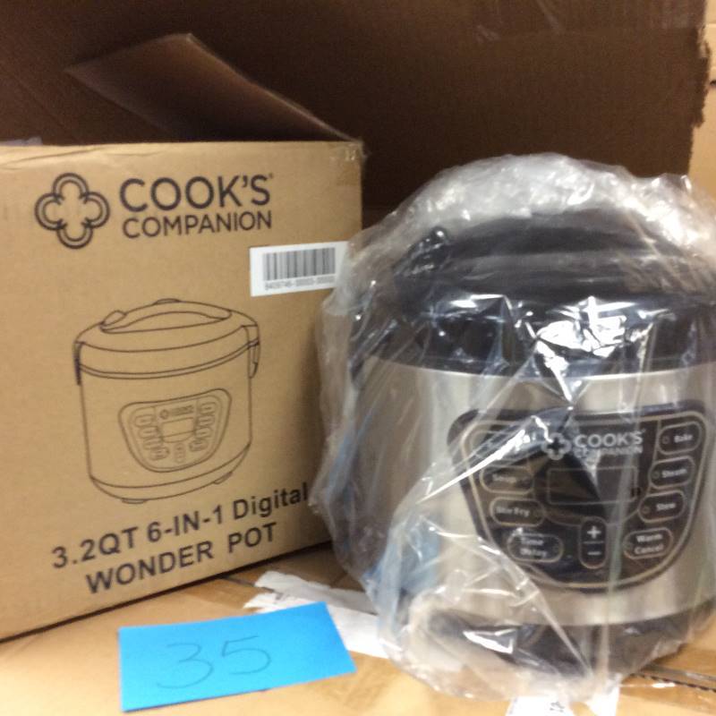lot 35 image: Cooks Companion 3.2 QT 6 in 1 Digital Wonder Pot