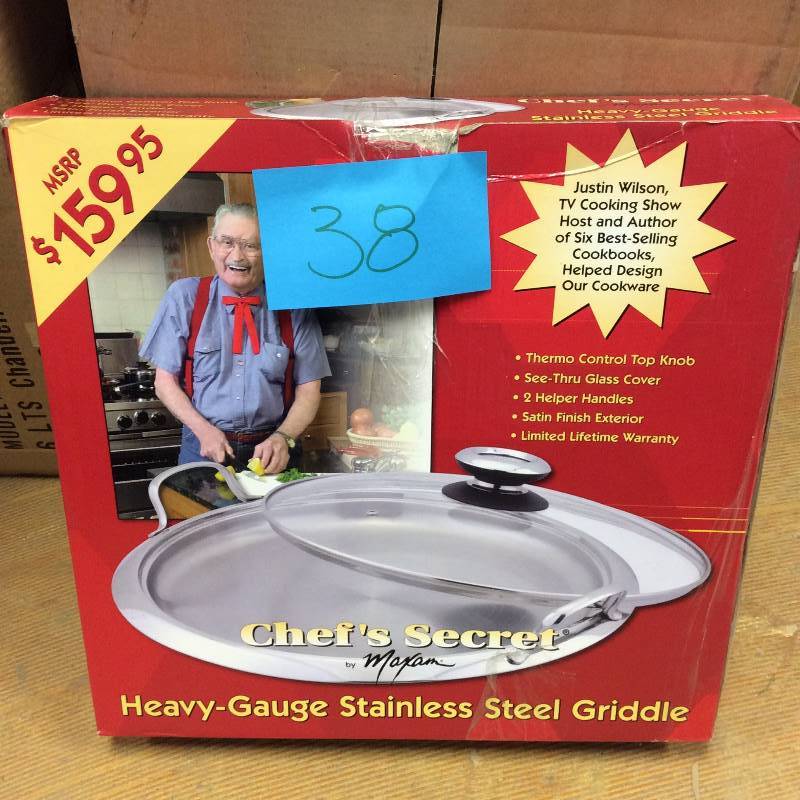 lot 38 image: Heavy Gauge Stainless Steel Griddle