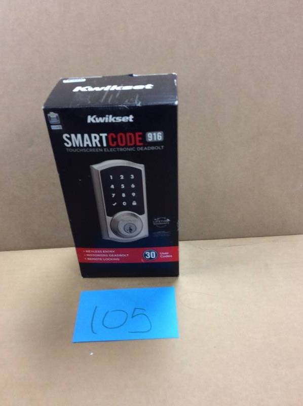 lot 105 image: SmartCode 916 Touchscreen Electronic Deadbolt with Z-Wave