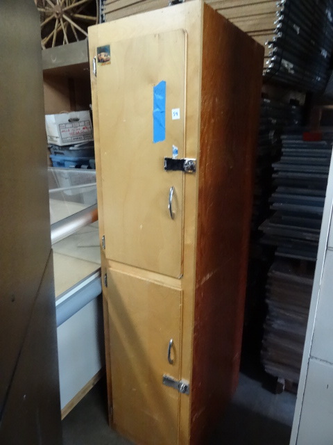 2 door wood cabinet with locks and ...