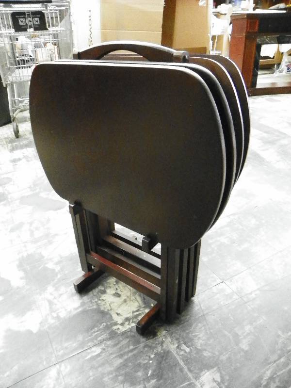lot 48 image: alcove 5PC tray set Espresso