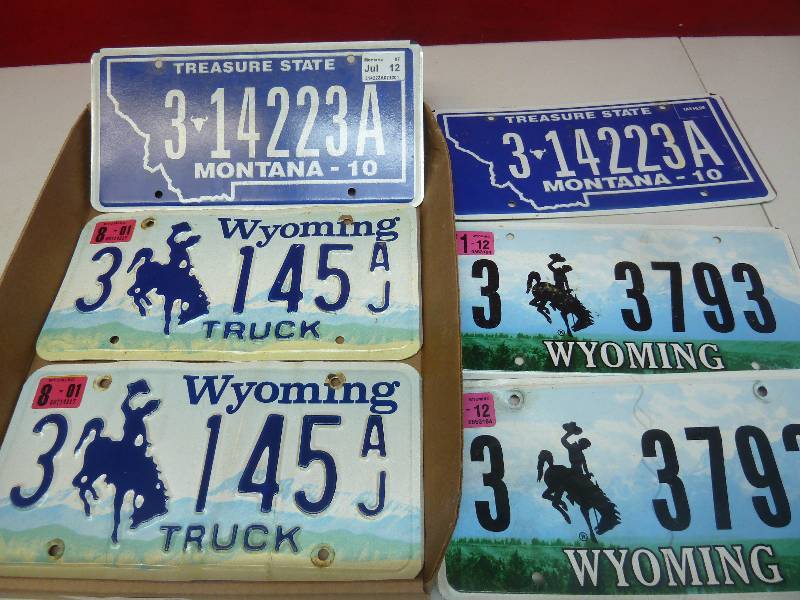 lot 758 image: Wyoming License Plates