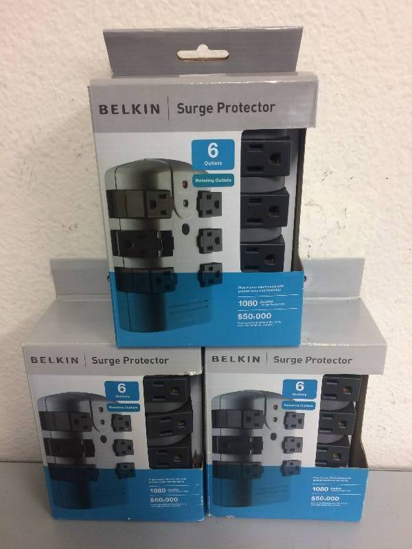 lot 59 image: Belkin Surge Protectors