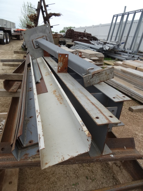 Pile of misc steel. 2 I beams. 17 ...