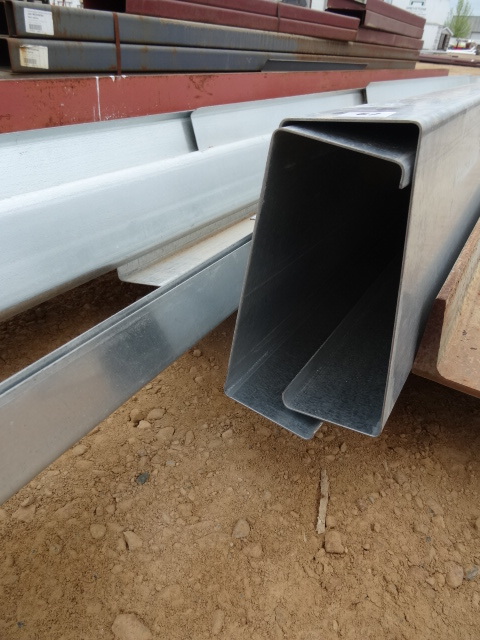 3 pieces of galvanized channel. 8 x...