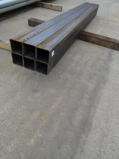lot 25 image: 3 12 x 3 12 square steel tubing. ...