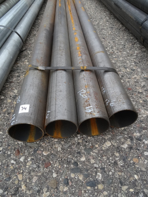 lot 34 image: 4 steel pipe. 162 long. 4 pieces...