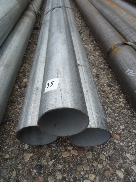 lot 35 image: Galvanized pipe. 3 12. 3 pieces. 1...