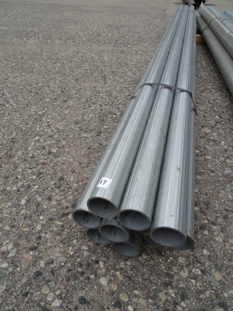 lot 37 image: 3 glavanized pipe. 140 long. 10 p...
