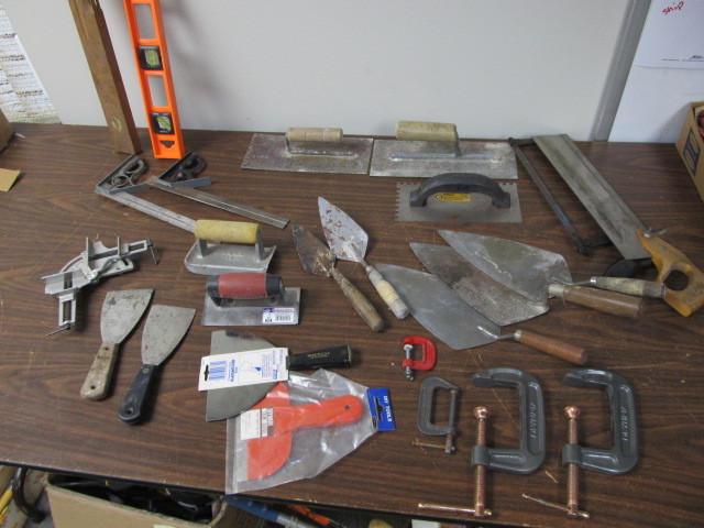 lot 29 image: Hand Tools Clamps Trowels etc.